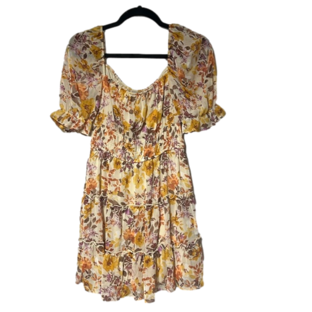 Women’s Jun & Ivy cute floral print‎ blouse size S short sleeve